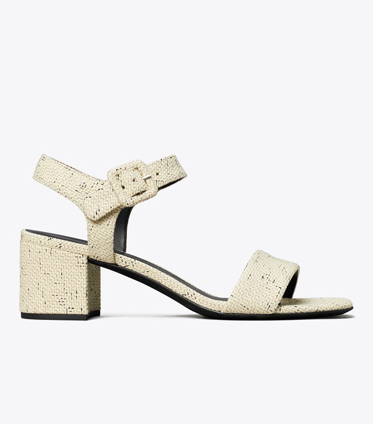 Tory Burch diseñador sandalias Sandalias City doble T en GRAIN lateral