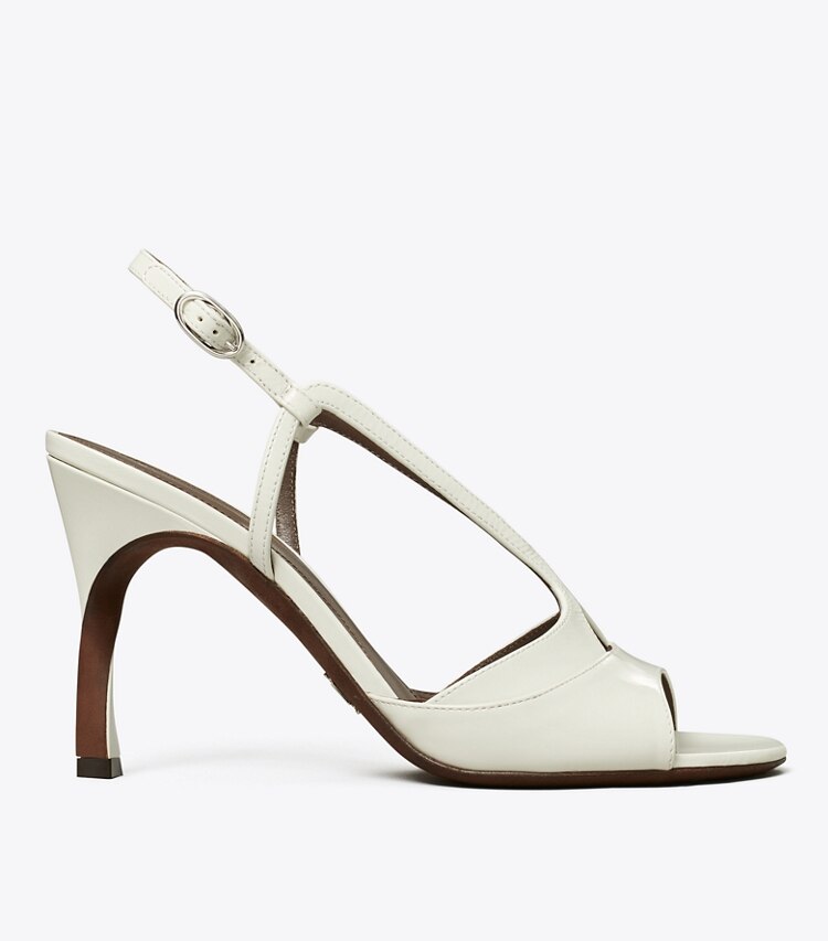 Tory Burch diseñador sandalias Sandalias con tacón Twisted en MARSHMALLOW lateral