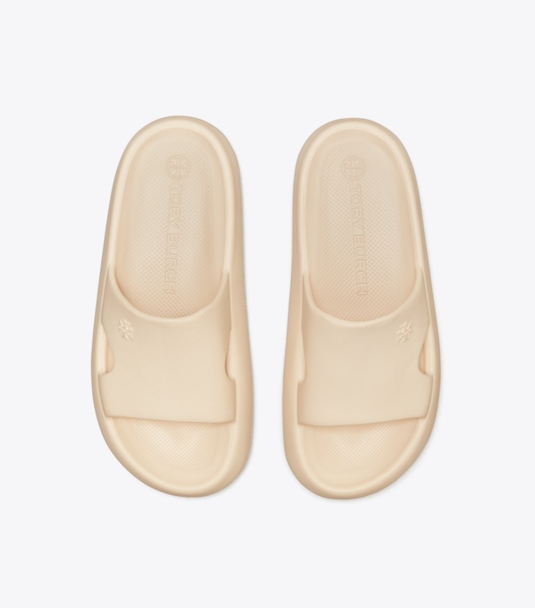 Tory Burch diseñador sandalias Sandalias de pala para la ducha en French Pearl desde arriba