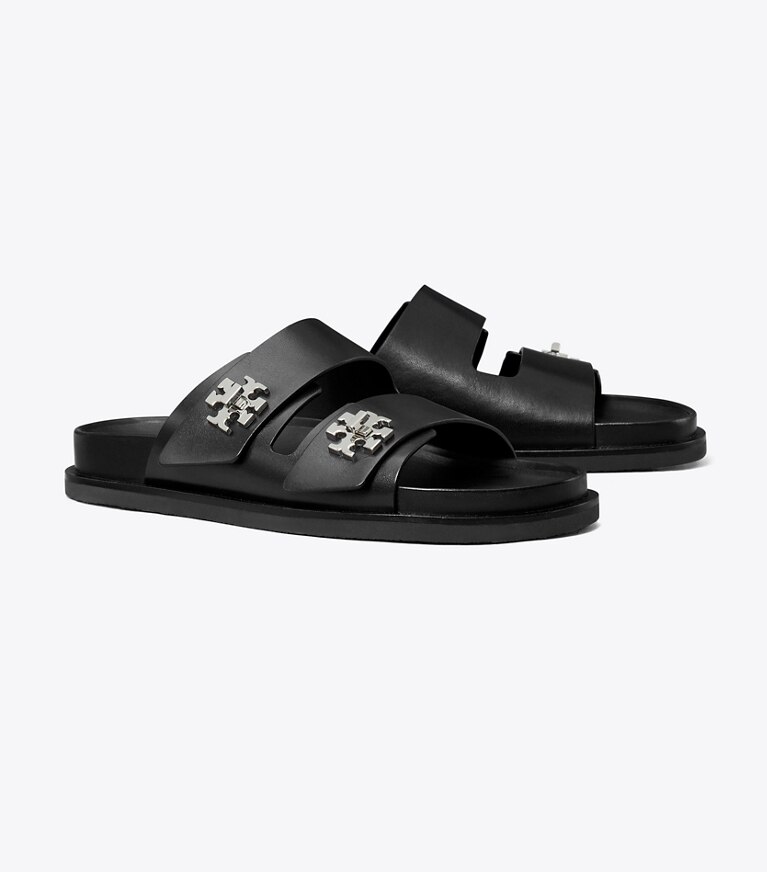 Tory Burch diseñador sandalias Sandalias deportivas con broche giratorio en PERFECT BLACK ángulo
