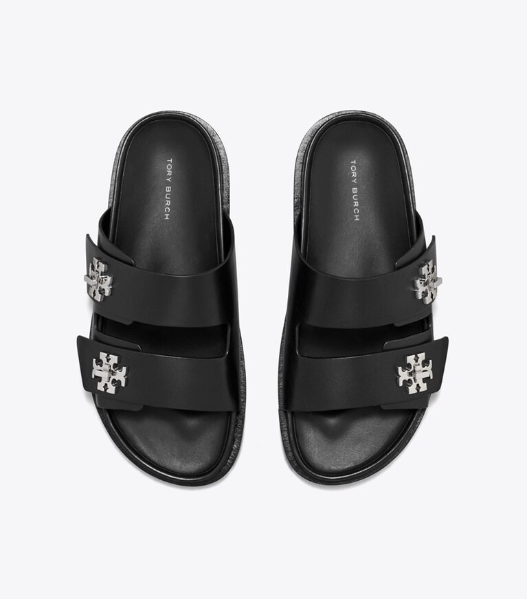 Tory Burch diseñador sandalias Sandalias deportivas con broche giratorio en PERFECT BLACK vista superior