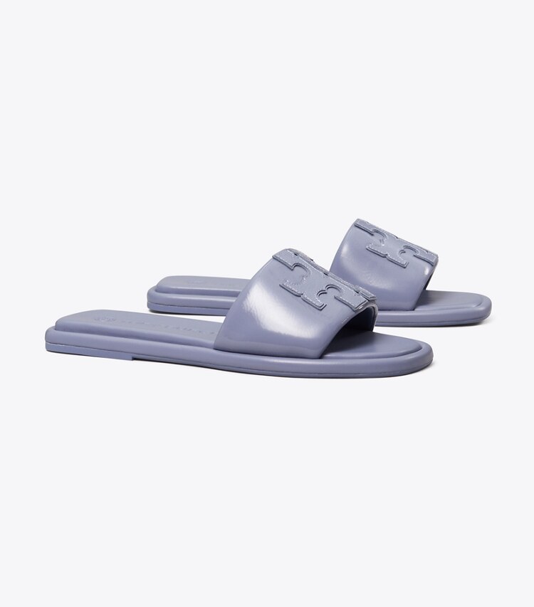 Tory Burch diseñador sandalias Sandalias deportivas con doble T en DARK LOTUS  ángulo