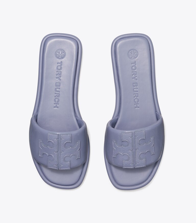 Tory Burch diseñador sandalias Sandalias deportivas con doble T en DARK LOTUS  desde arriba