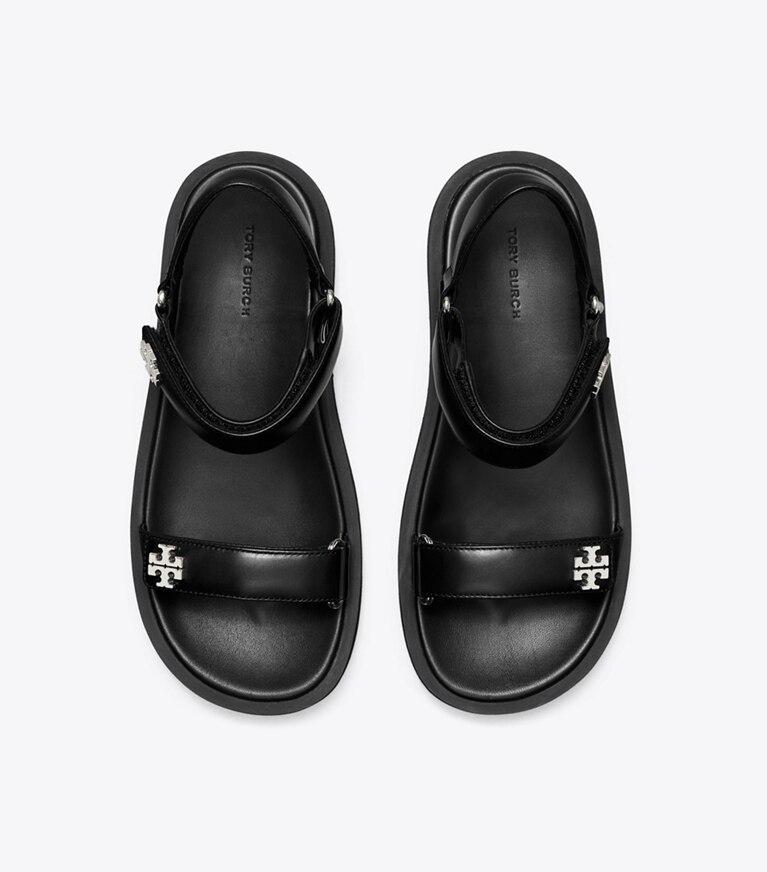Tory Burch diseñador sandalias Sandalias finas Kira Sport en PERFECT BLACK / PERFECT BLACK vista superior