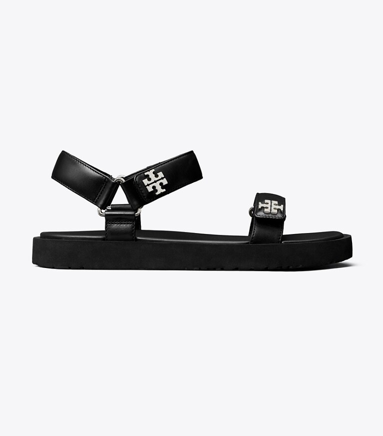 Tory Burch diseñador sandalias Sandalias finas Kira Sport en PERFECT BLACK / PERFECT BLACK lateral
