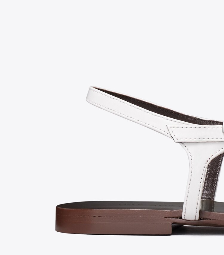 Tory Burch diseñador sandalias Sandalias Gigi en WHITE detalle