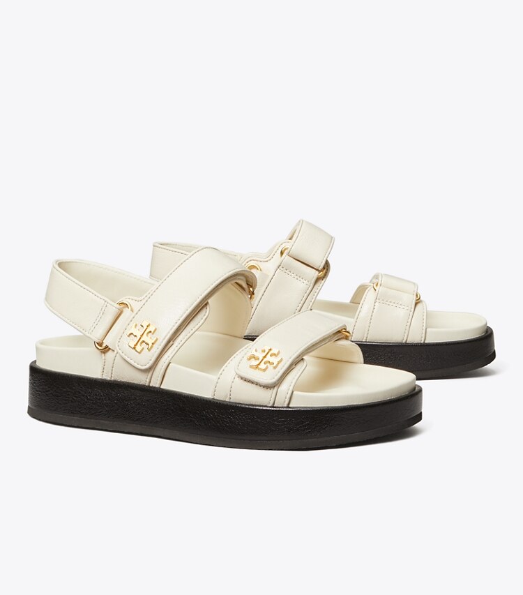 Tory Burch diseñador sandalias Sandalias Kira Sport en NEW IVORY ángulo