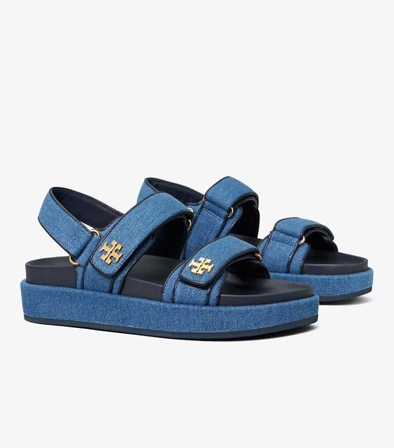 Tory Burch diseñador sandalias Sandalias Kira Sport en DARK DENIM / NEW NAVY ángulo