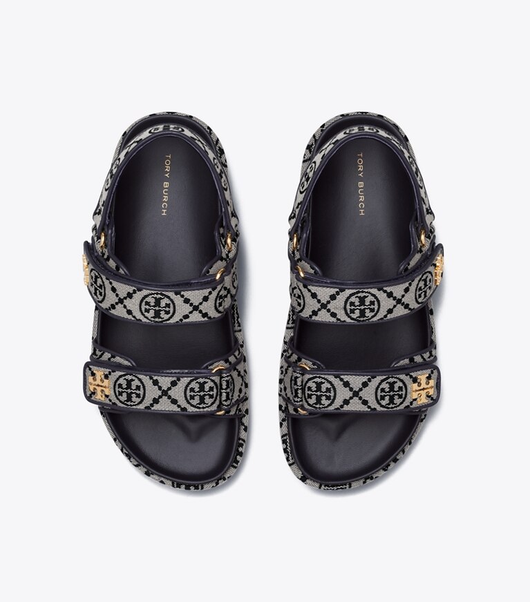 Tory Burch diseñador sandalias Sandalias Kira Sport con monograma T en PERFECT NAVY vista superior