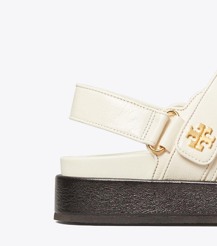 Tory Burch diseñador sandalias Sandalias Kira Sport en NEW IVORY detalle