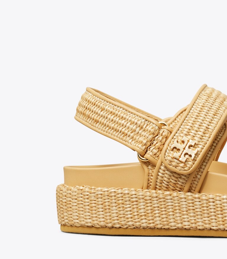 Tory Burch diseñador sandalias Sandalias Kira Sport en HAVANA SAND detalle