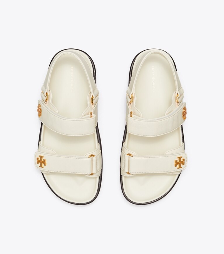 Tory Burch diseñador sandalias Sandalias Kira Sport en NEW IVORY vista superior