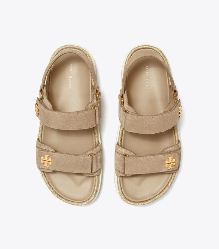 Tory Burch diseñador sandalias Sandalias Kira Sport en CERAMIC TAUPE vista superior