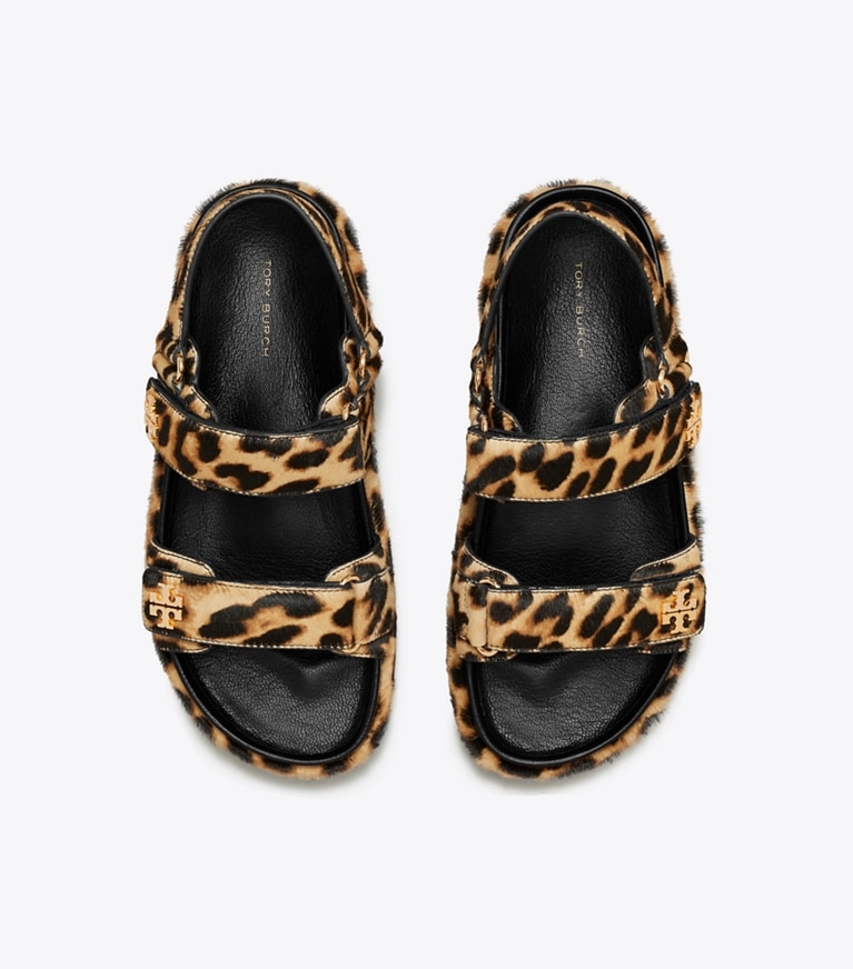 Tory Burch diseñador sandalias Sandalias Kira Sport en CLASSIC LEOPARD vista superior