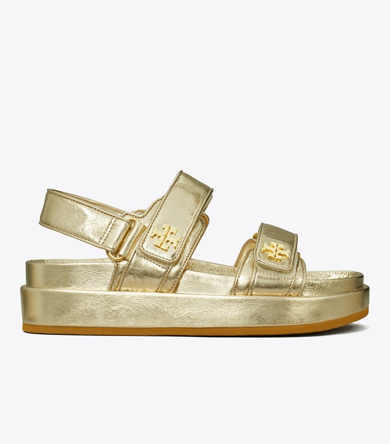 Tory Burch diseñador sandalias sandalias Kira Sport en SPARK GOLD lateral
