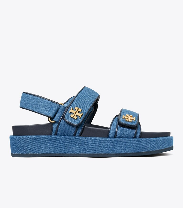Tory Burch diseñador sandalias Sandalias Kira Sport en DARK DENIM / NEW NAVY lateral