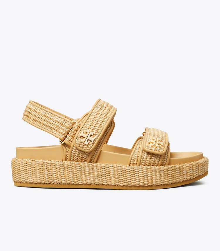 Tory Burch diseñador sandalias Sandalias Kira Sport en HAVANA SAND lateral