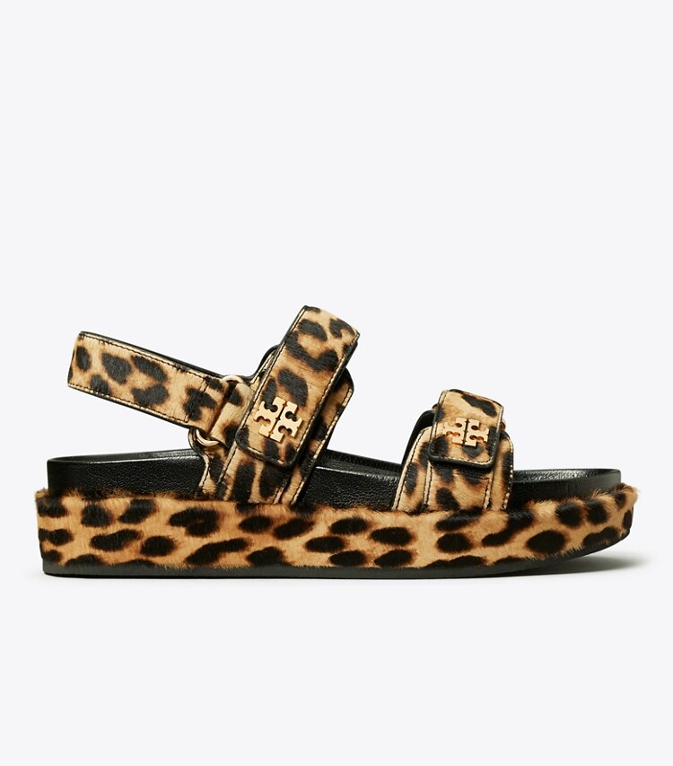 Tory Burch diseñador sandalias Sandalias Kira Sport en CLASSIC LEOPARD lateral