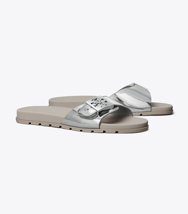 Tory Burch diseñador sandalias Sandalias Mellow en SILVER / SILVER / ALUMINUM ángulo