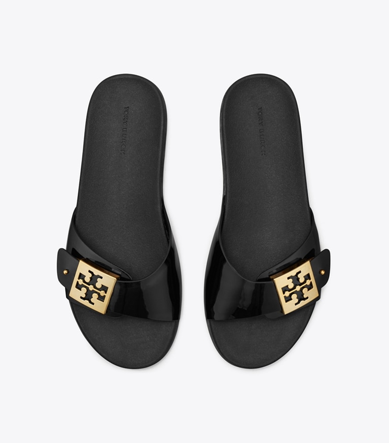Tory Burch diseñador sandalias Sandalias Mellow en PERFECT BLACK / GOLD vista superior