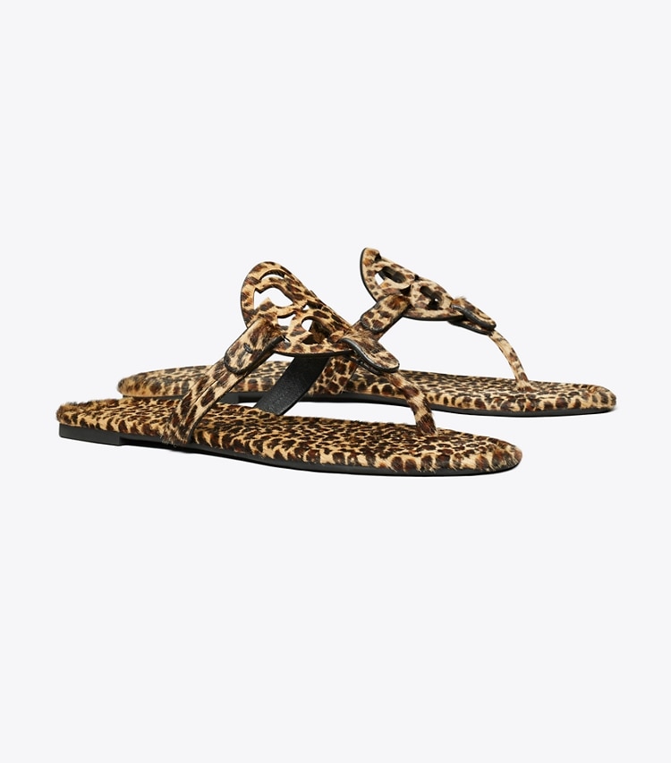Tory Burch diseñador sandalias Sandalias Miller de pelo de ternera estampado en LEOPARD MULTI ángulo