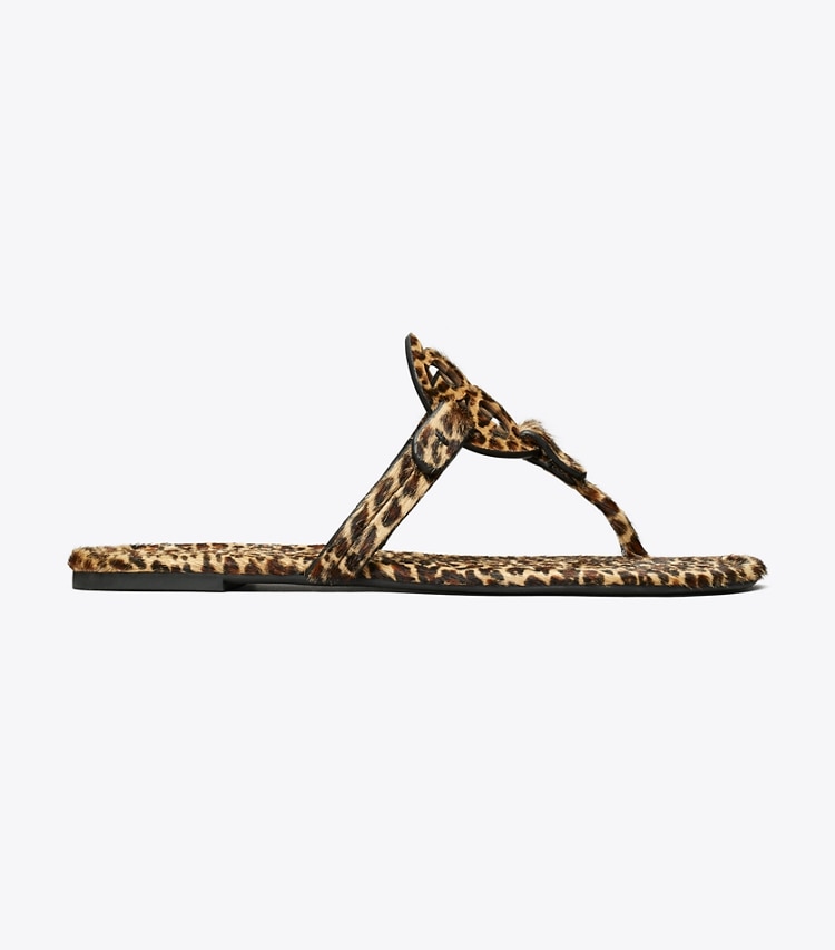 Tory Burch diseñador sandalias Sandalias Miller de pelo de ternera estampado en LEOPARD MULTI lateral