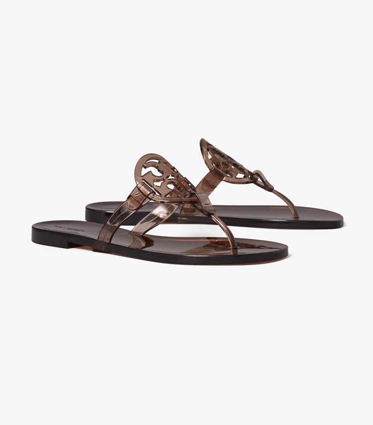 Tory Burch diseñador sandalias Sandalias Miller Jelly en BROWN ángulo