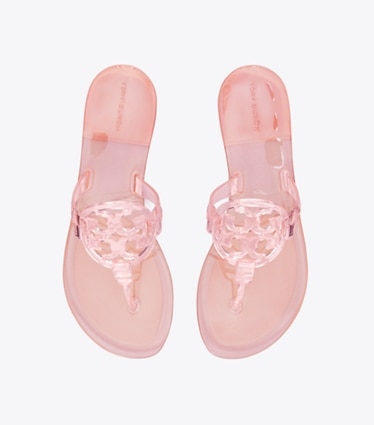 Tory Burch diseñador sandalias Sandalias Miller Jelly en PINK vista superior
