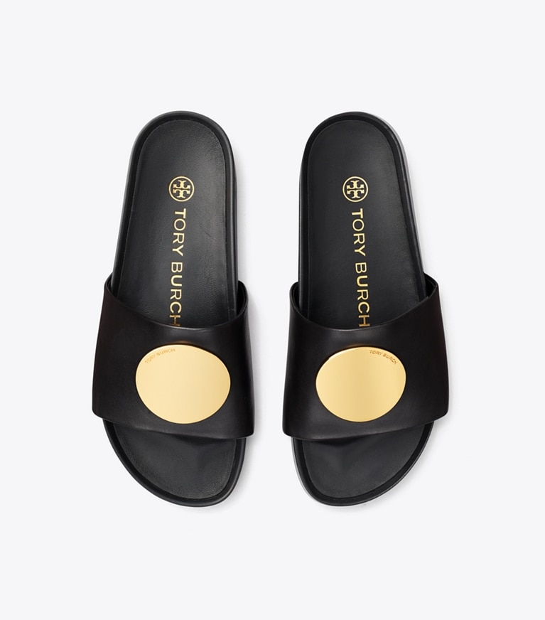 Tory Burch diseñador sandalias Sandalias tipo slide Patos en PERFECT BLACK / PERFECT BLACK vista superior