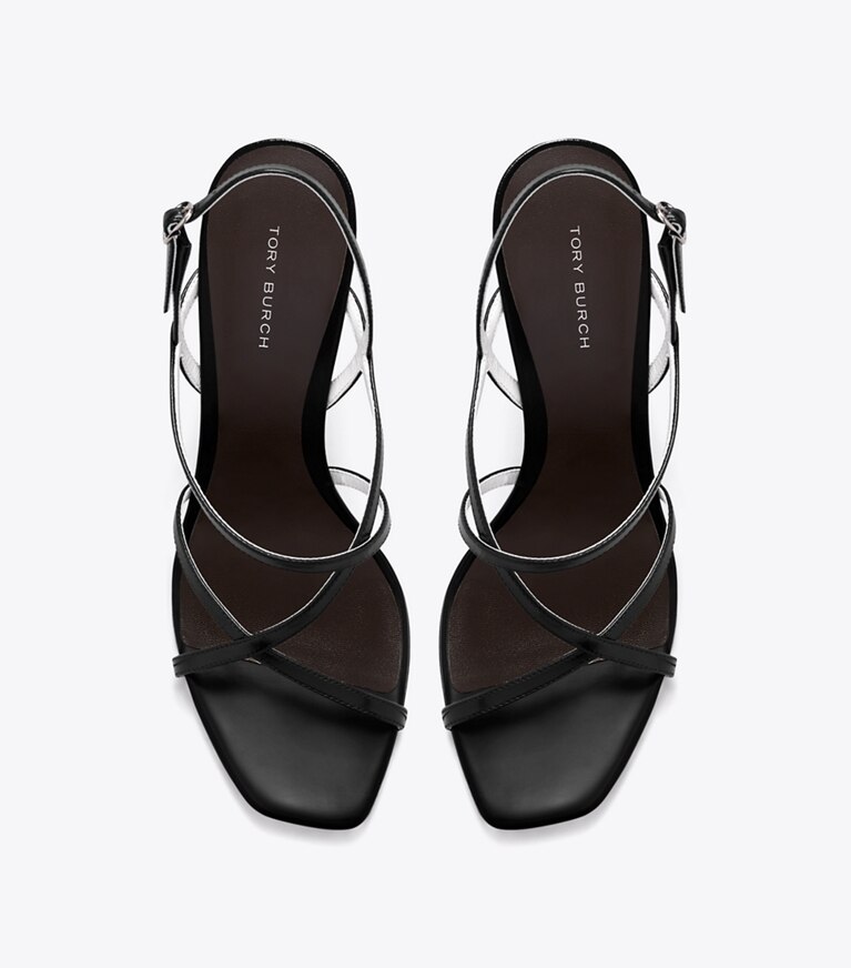Tory Burch designer sandali Sandalo con tacco e cinturini in PERFECT BLACK angle
