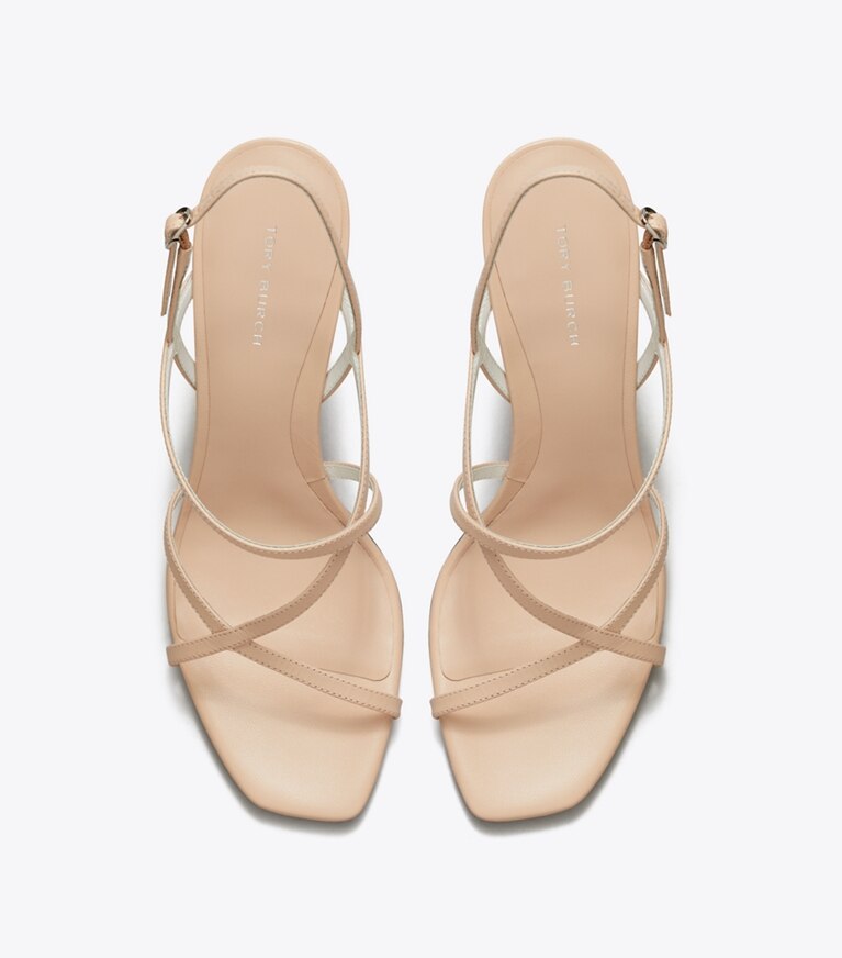 Tory Burch designer sandali Sandalo con tacco e cinturini in ROSE PINK angle