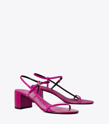 Tory Burch designer sandali Sandalo con tacco Gigi in FUSCHIA PINK angle