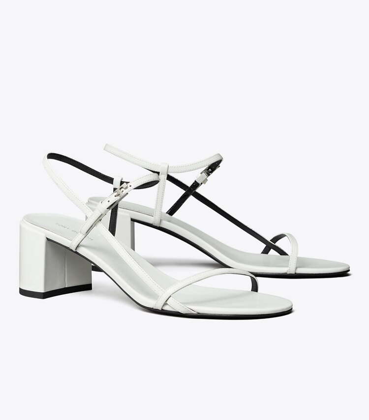 Tory Burch designer sandali Sandalo con tacco Gigi in BIANCO angle
