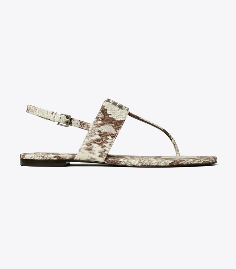 Tory Burch designer sandali Sandalo Eleanor in GRANITE ROCCIA / GOLD angle
