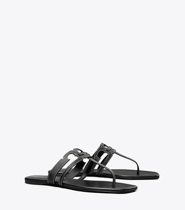 Tory Burch designer sandali Sandalo Ines con cinturino a T in PERFECT BLACK / PERFECT BLACK angle