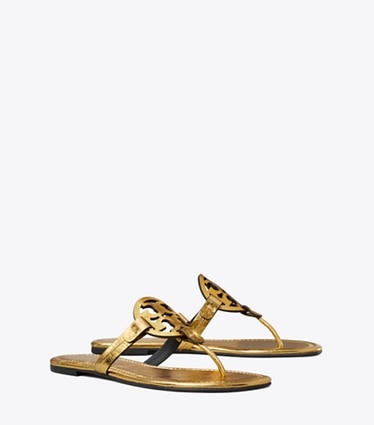 Tory Burch designer sandali Sandalo Miller in GOLD LEAF angle