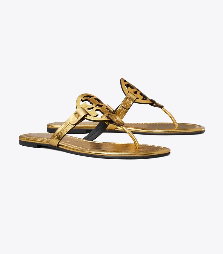Tory Burch designer sandali Sandalo Miller in GOLD LEAF angle