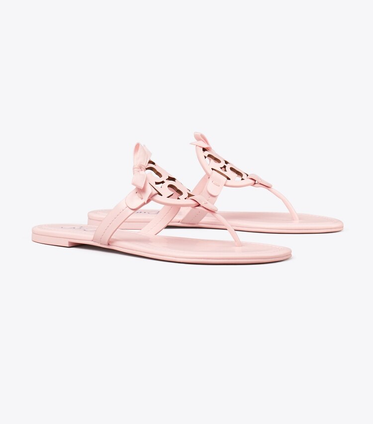 Tory Burch designer sandali Sandalo Miller con fiocco x BonBon in BONBON PINK angle