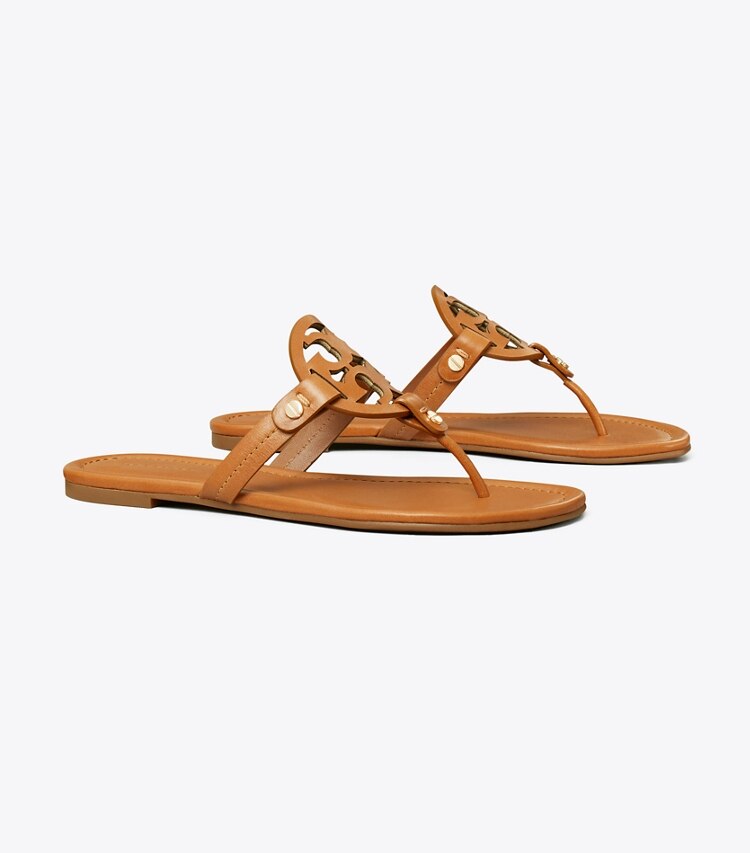 Tory Burch designer sandali Sandalo Miller in pelle in Vintage Vachetta angle