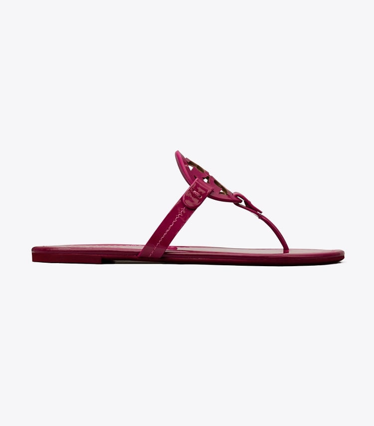 Tory Burch designer sandali Sandalo Miller in vernice in FUCHSIA SPARK side