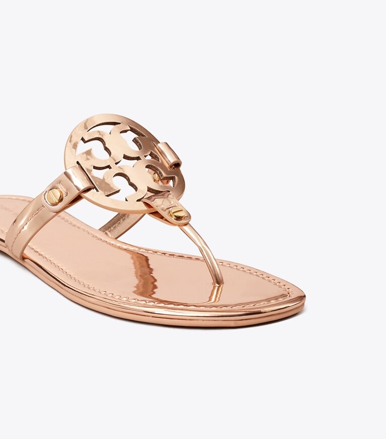 Tory Burch designer sandali Sandalo Miller metallizzato in ROSE GOLD angle