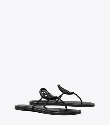 Tory Burch designer sandali Sandalo Miller Twist x BonBon in SALTY LICORICE TWIST angle