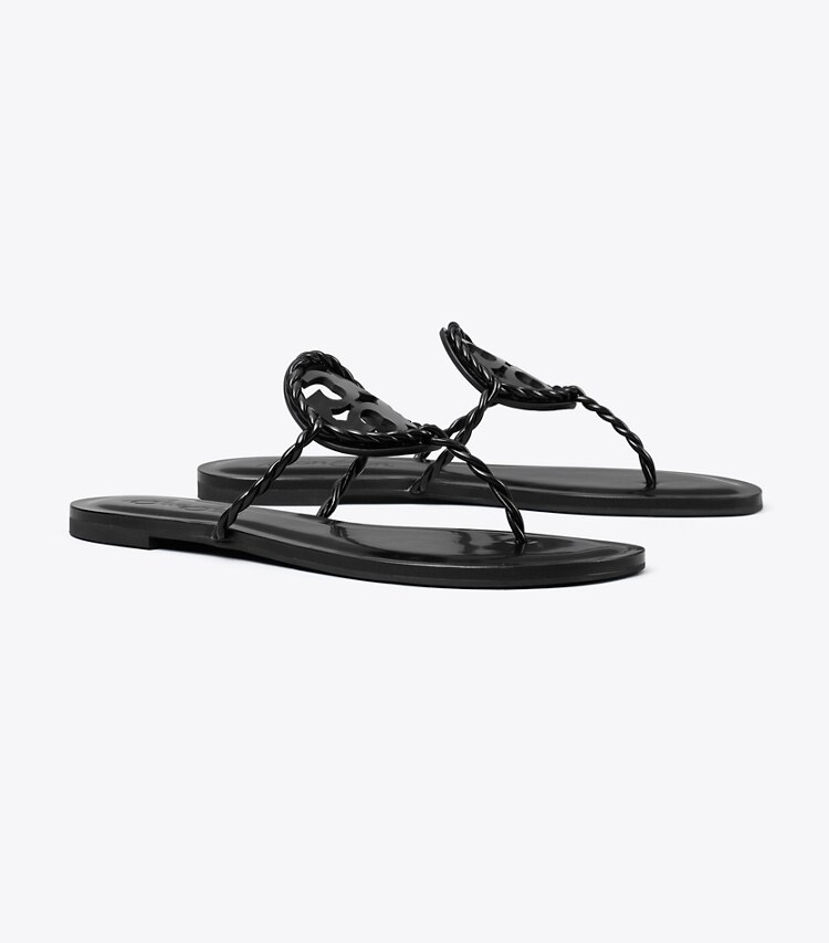 Tory Burch designer sandali Sandalo Miller Twist x BonBon in SALTY LICORICE TWIST angle