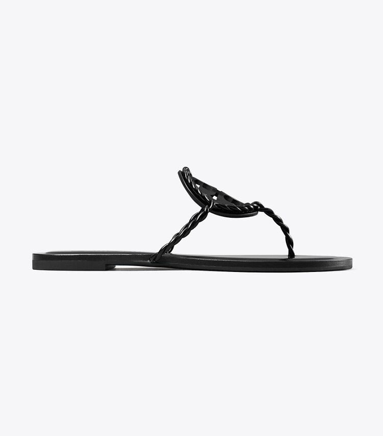 Tory Burch designer sandali Sandalo Miller Twist x BonBon in SALTY LICORICE TWIST side