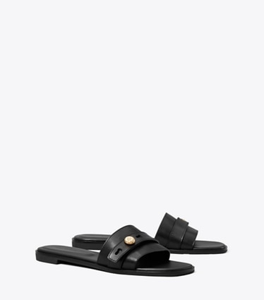 Tory Burch designer sandali Sandalo slider Romy in PERFECT BLACK angle