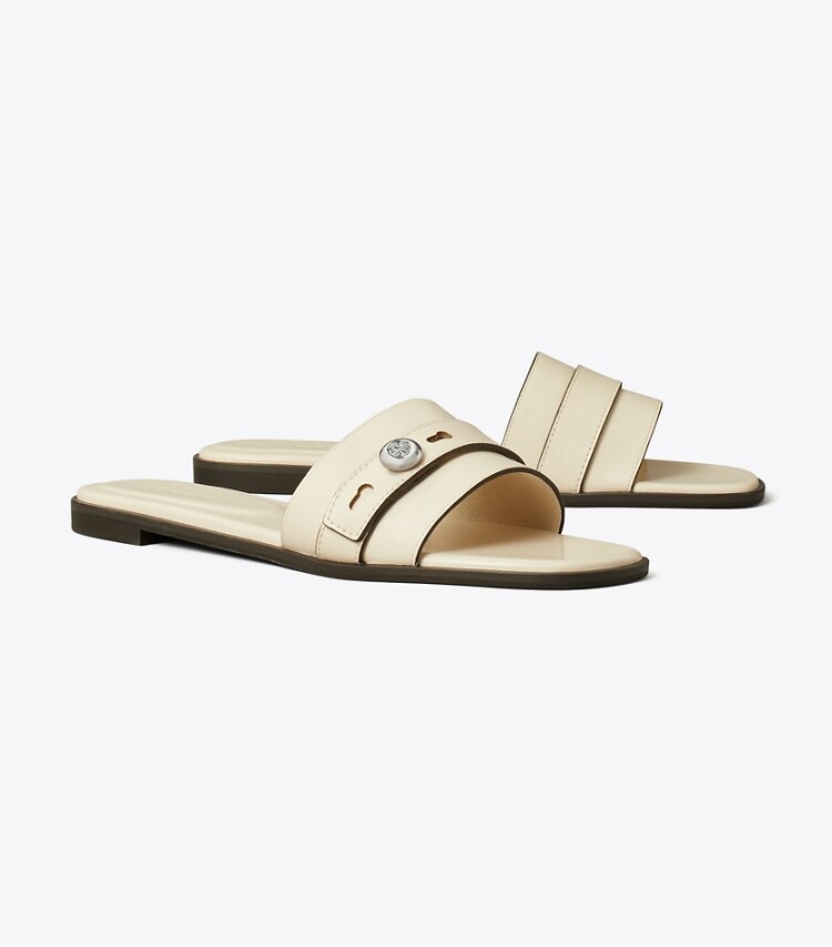Tory Burch designer sandali Sandalo slider Romy in LIGHT CREAM angle