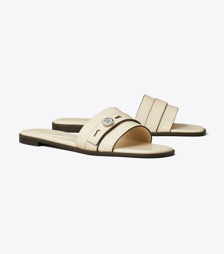 Tory Burch designer sandali Sandalo slider Romy in LIGHT CREAM angle