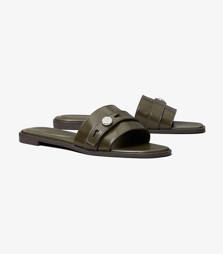 Tory Burch designer sandali Sandalo slider Romy in LECCIO angle