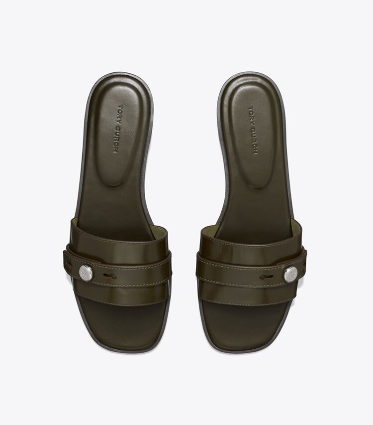 Tory Burch designer sandali Sandalo slider Romy in LECCIO superiore
