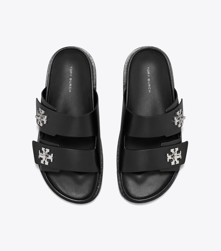Tory Burch designer sandali Sandalo slider sportivo con dettagli a girello in PERFECT BLACK superiore